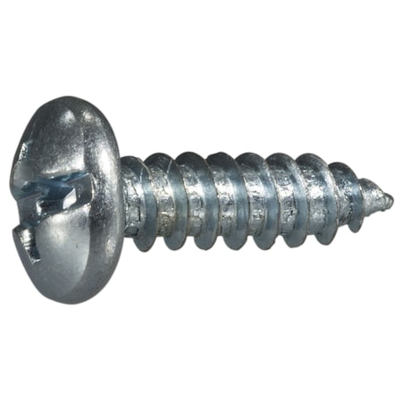Midwest Fastener Sheet Metal Screw, #12 x 3/4 in, Zinc Plated Steel Pan Head Combination Phillips/Slotted Drive 03198